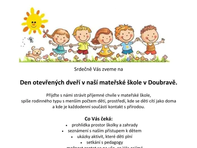 Den otevřených dveří v mateřské škole