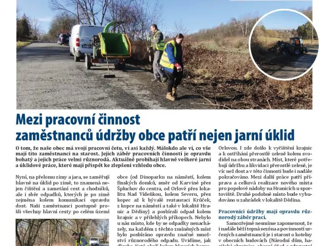 Elektronická verze Obecního zpravodaje - duben 2026