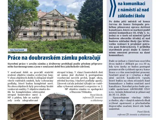 Elektronická verze Obecního zpravodaje - červenec, srpen 2026